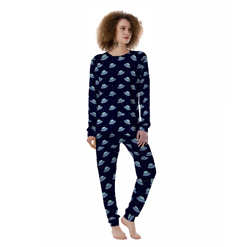 UFO Galaxy Print Pattern Women's Pajamas Polyester pajama sets