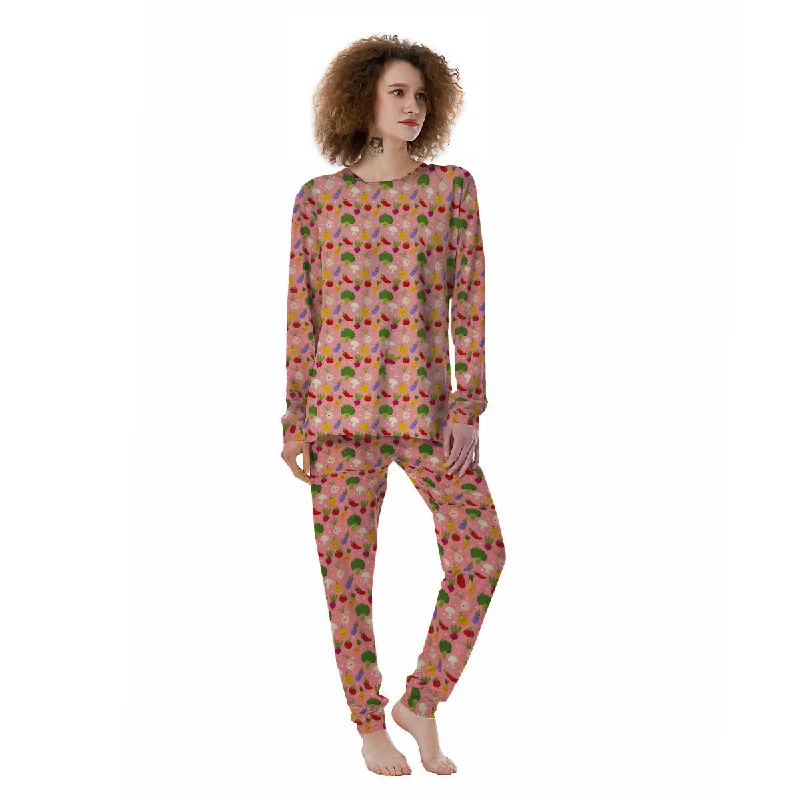 Vegan Cute Print Pattern Women's Pajamas Floral pajama sets