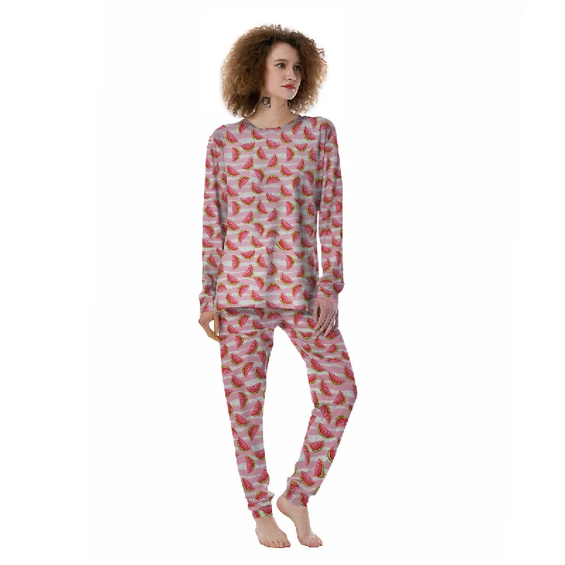 Watermelon Pieces Cute Print Pattern Women's Pajamas Travel pajama sets