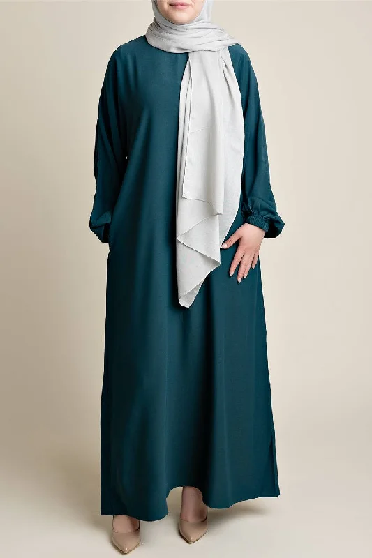 Classic Straight Abaya - Aaliyah Soft Satin Robe