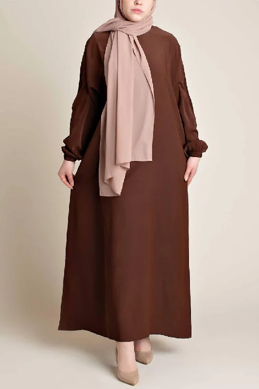 Classic Straight Abaya - Asiyah Luxe Velvet Gown