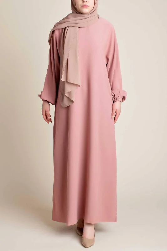 Classic Straight Abaya - Fatima Silk Kimono Robe