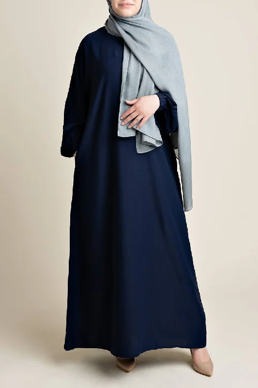 Classic Straight Abaya - Jamila Soft Lace Robe