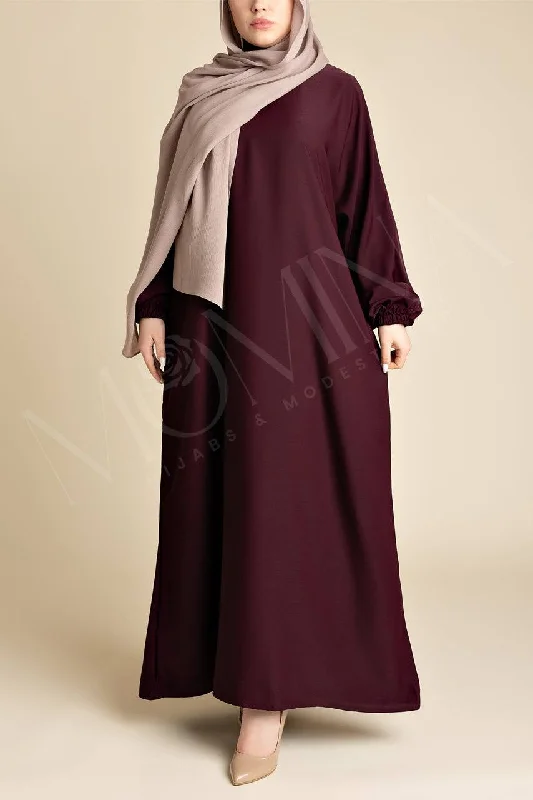 Classic Luxe Relaxed Abaya - Asma Comfy Satin Gown