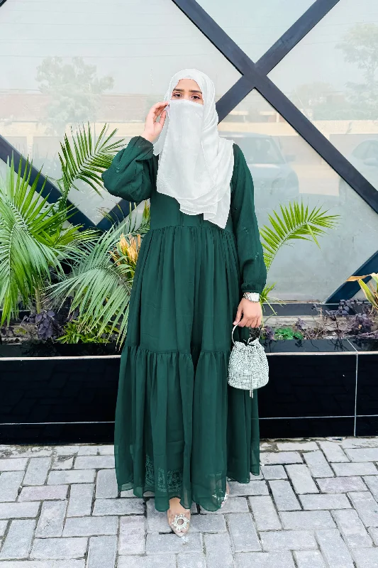 Dream Embroidered Modest Dress Soft Cotton Gown