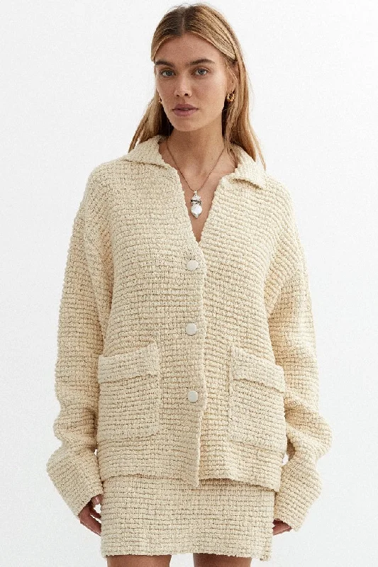 BLANCA Womens Belle Cardigan Cream Warmest sweaters for extreme cold