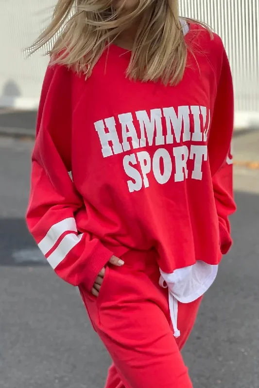 HAMMILL & Co Womens Red Hammill Sport Sweat Anti-pilling sweaters