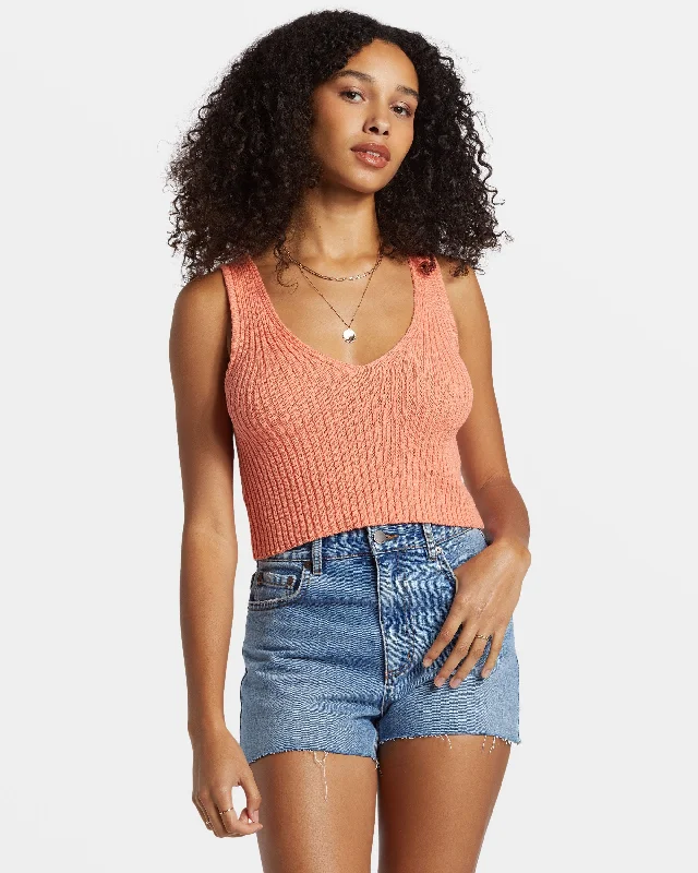 Ryann Sweater Tank - Peach Paradise Lightweight sweaters