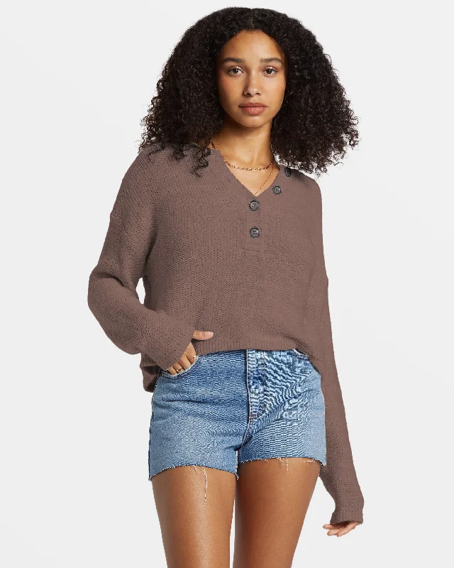 Shallow Waters Henley Sweater - Kona Elegant sweaters