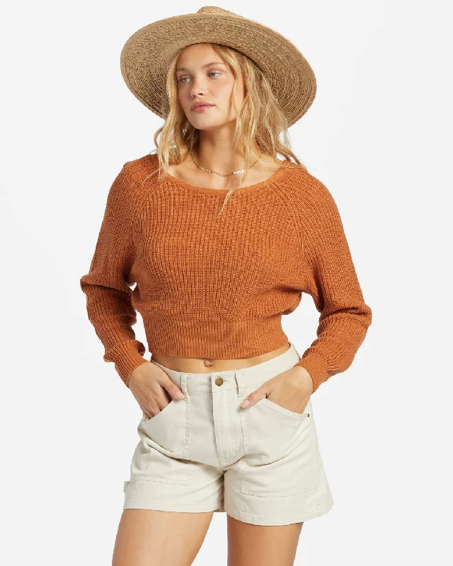 Sun Soaked V-Neck Sweater - Toffee Best sweaters for travel