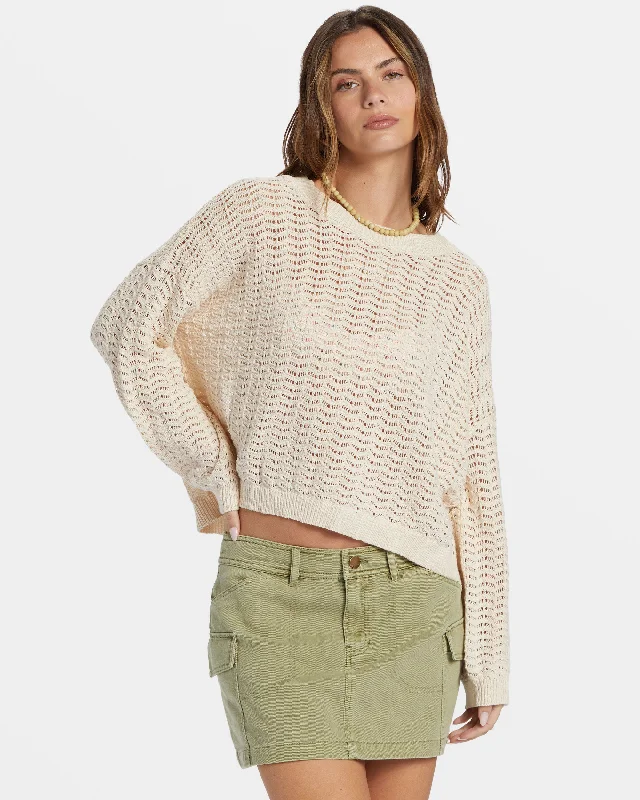 Sunlit Pullover Sweater - White Cap Soft-touch sweaters