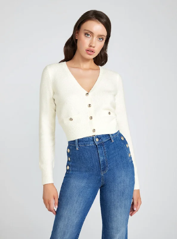 White Sophie Knit Top Best sweaters for formal occasions