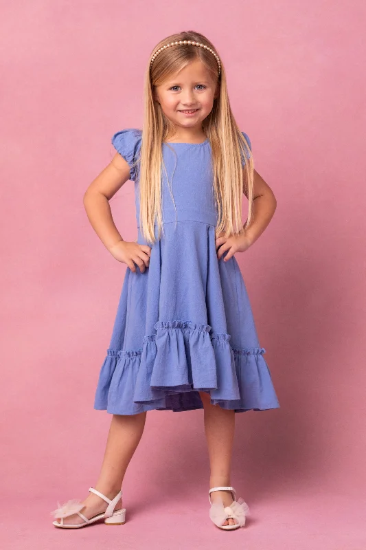 Mini Dahlia Dress in Blue - FINAL SALE Affordable mini dresses