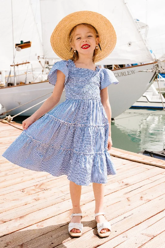 Mini Indie Dress in Blue Gingham - FINAL SALE Comfortable mini dresses for everyday wear