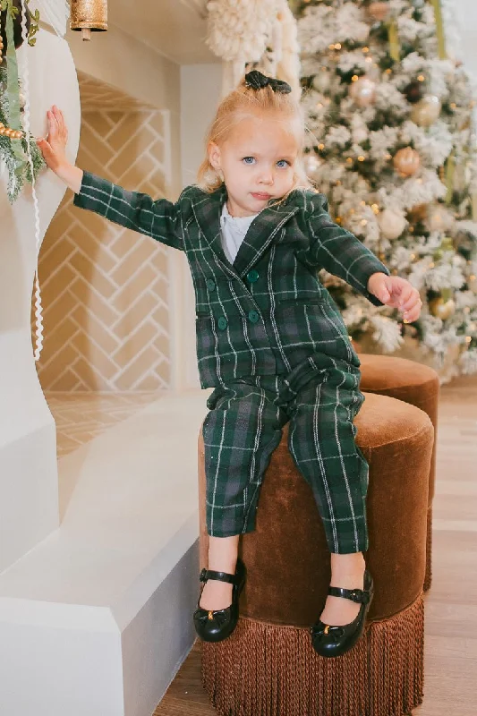 Mini Kennedy Power Suit in Green Plaid - FINAL SALE Summer party mini dresses