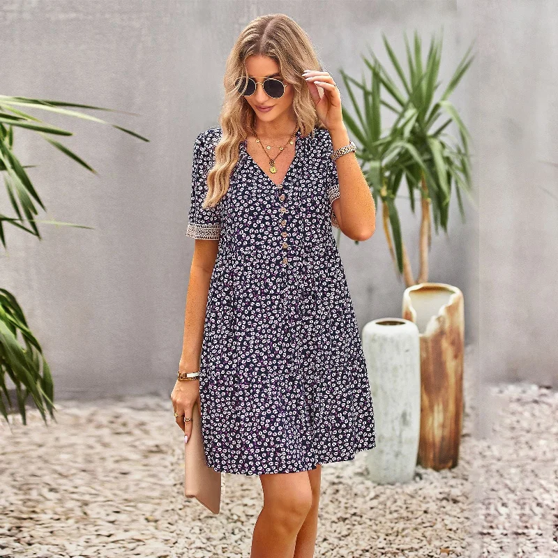 Maria Boho Floral Print Summer Midi Dress Versatile midi dresses for all occasions