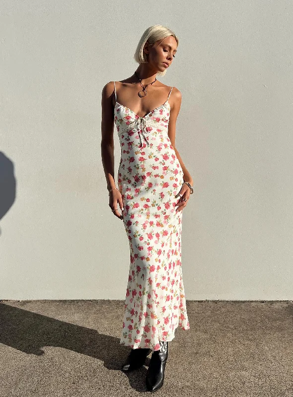 Emily Maxi Dress Multi Floral Knitted maxi dresses