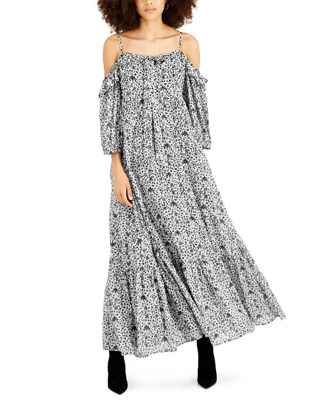 INC International Concepts Cold Shoulder Maxi Dress Trendy maxi dresses under $50