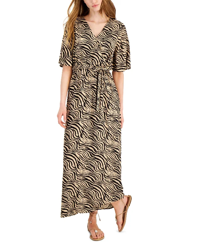 INC International Concepts Zebra Maxi Dress Leather maxi dresses