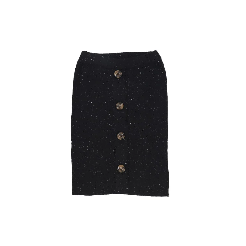 KIPP BLACK SPECKLED BUTTON SKIRT Petite unclassified skirts