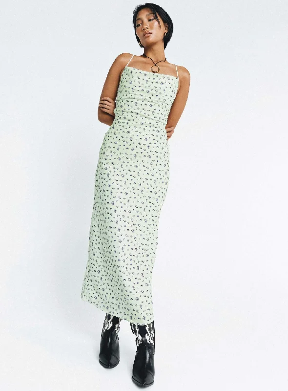 Malabar Maxi Dress Mint / Floral Casual maxi dresses