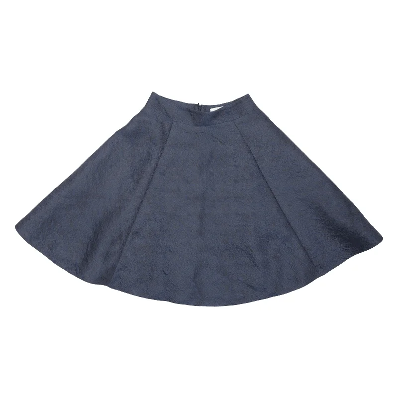 REISS Andrea Knee Length Flare Skirt Blue Crazy Pattern Womens UK 4 Everyday wear unclassified skirts