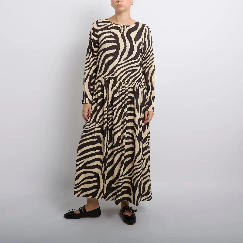 Zebra Print Smock Maxi Dress- UK 8 Cheap maxi dresses