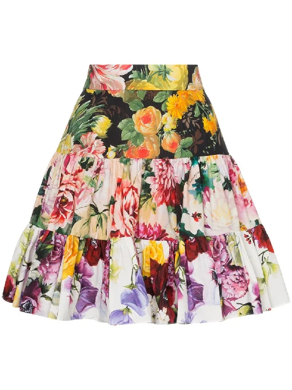 floral mini skirt Bohemian Mini Skirt