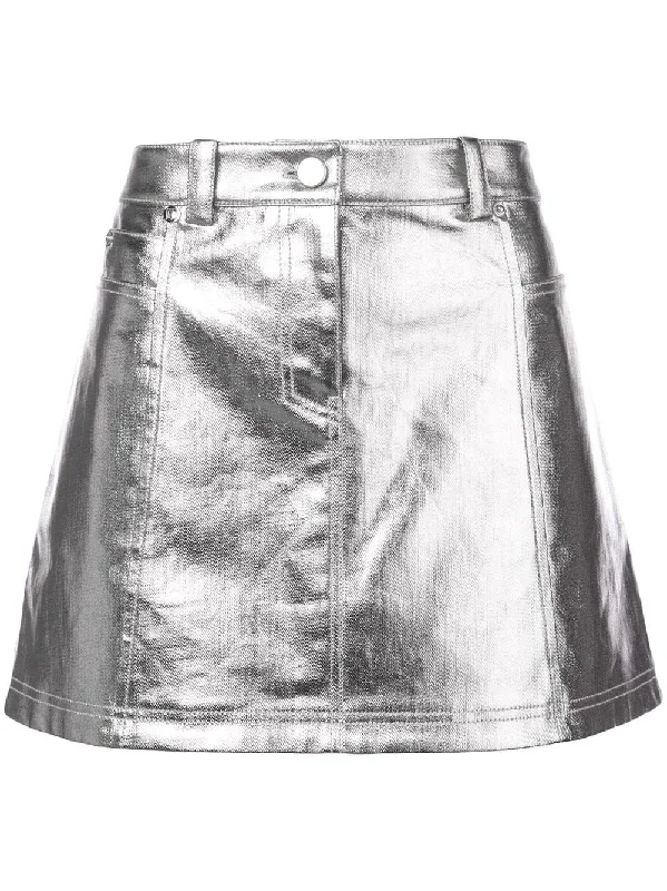 metallic mini skirt Sleek Mini Skirt