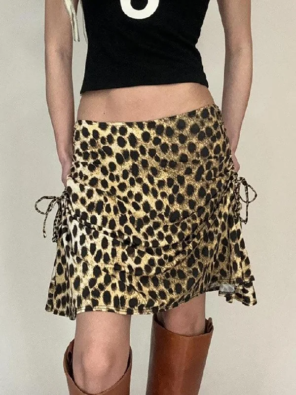 Leopard Print Low Rise Mini Skirt Mini Skirt Summer