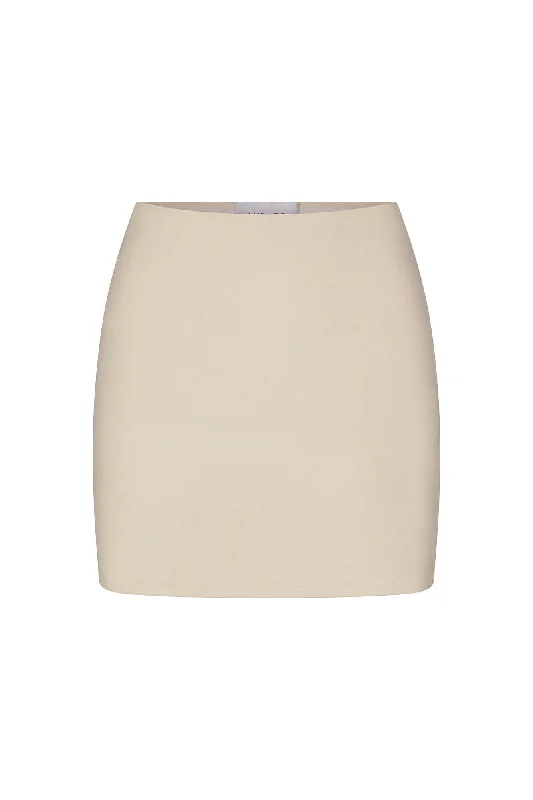 Mini Skirt in Stretch Suiting Ruffled Mini Skirt