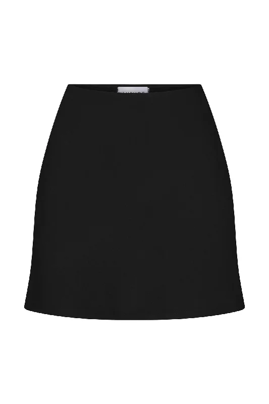 Bias-Cut Mini Skirt in Matte Crepe Vintage Mini Skirt