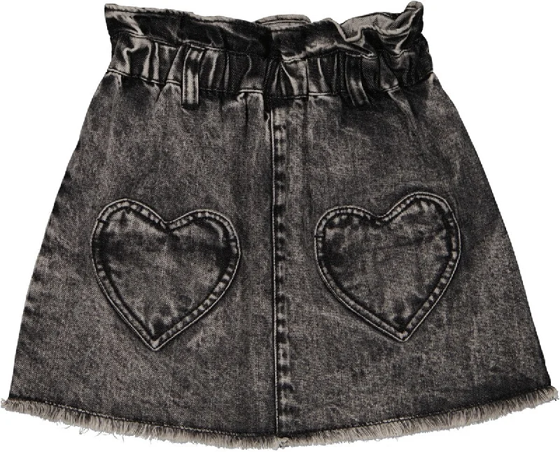 LOUIS LOUISE DENIM MINI SCHOOL SKIRT Pleated Mini Denim