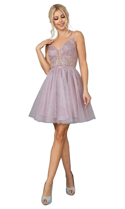 Dancing Queen - 3268 Glitter A-Line Cocktail Dress Knitted party dresses