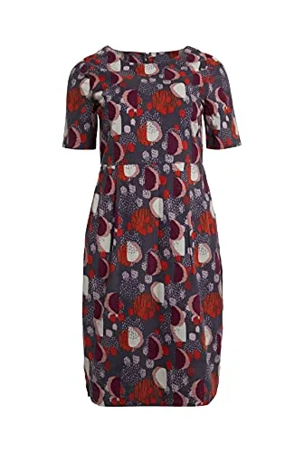 Mirei Printed Cord Dress Charcoal Smocked floral dresses