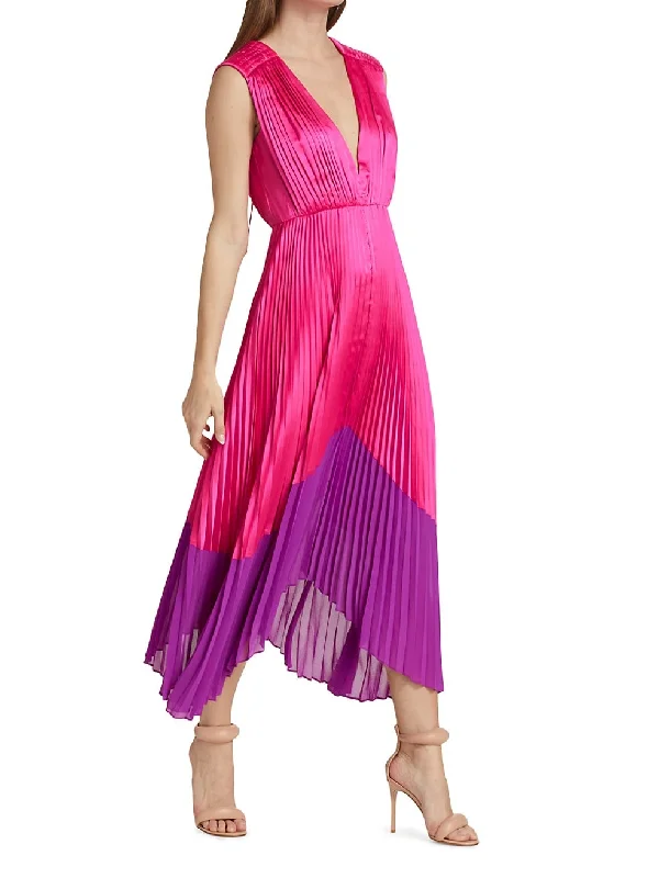 Amur - Amelia Dress - Rosie/ Grape Halter unclassified dresses