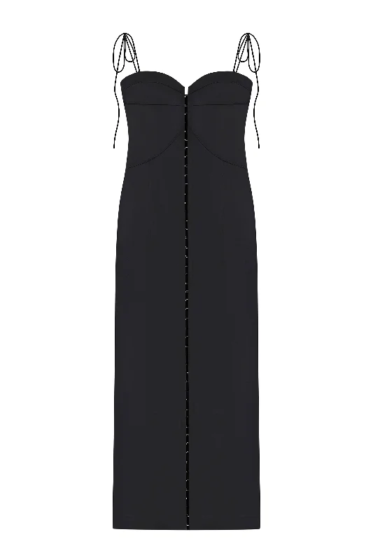 Anna October - Evelin Dress - Black Color block unclassified dresses