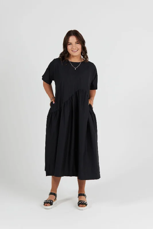 CAMDEN DRESS - BLACK Satin unclassified dresses