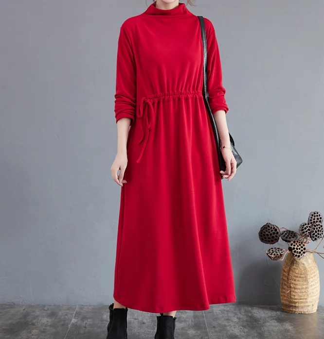 Cotton Dresses Loose Winter Autumn Dresses Casual Women Dresses ZRL97213 Printed unclassified dresses