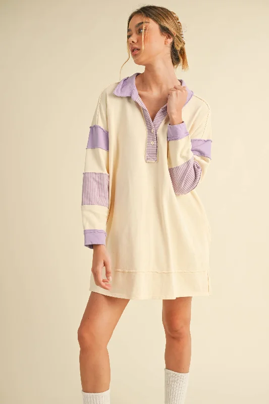 Lavender Haze Pullover Dress Striped unclassified dresses