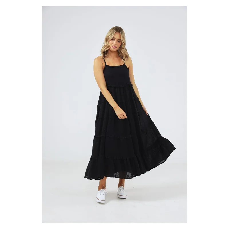 Dress Castro Black Linen Monochrome unclassified dresses