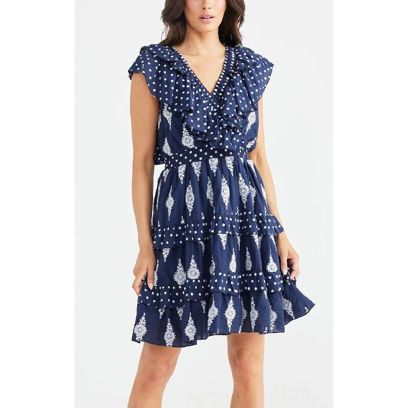 Dress Kiki - Navy Embroidery Stylish unclassified dresses