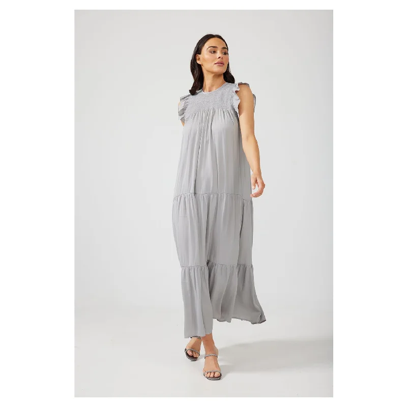 Dress Lead The Way Pewter Satin unclassified dresses