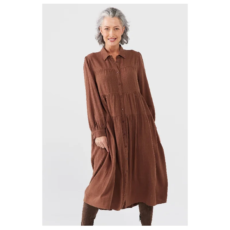 Dress Scarlett - Chocolate Linen Viscose Popular unclassified dresses