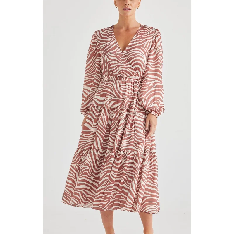 Dress Zion - Tan Zebra Floral unclassified dresses