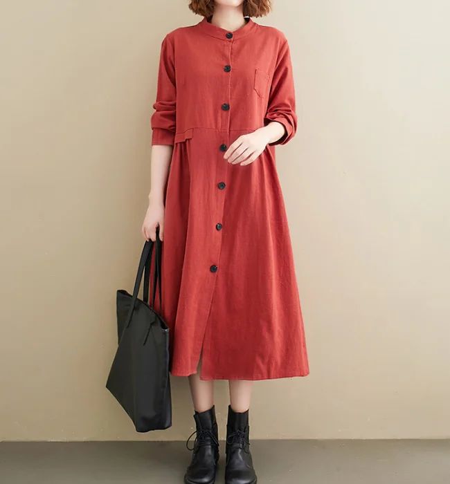 Red Dresses Loose Fall Dresses Casual Women Dresses ZRL97213 Anniversary unclassified dresses