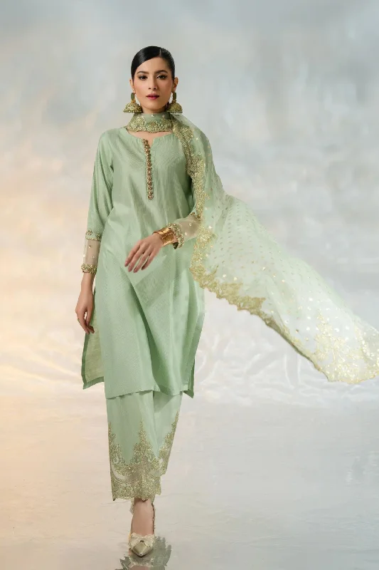 Green Katan Readymade 3PC Suit Casual chic unclassified dresses