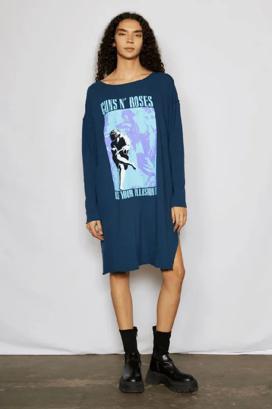 Guns N Roses Illusion Slit Dress Fall unclassified dresses