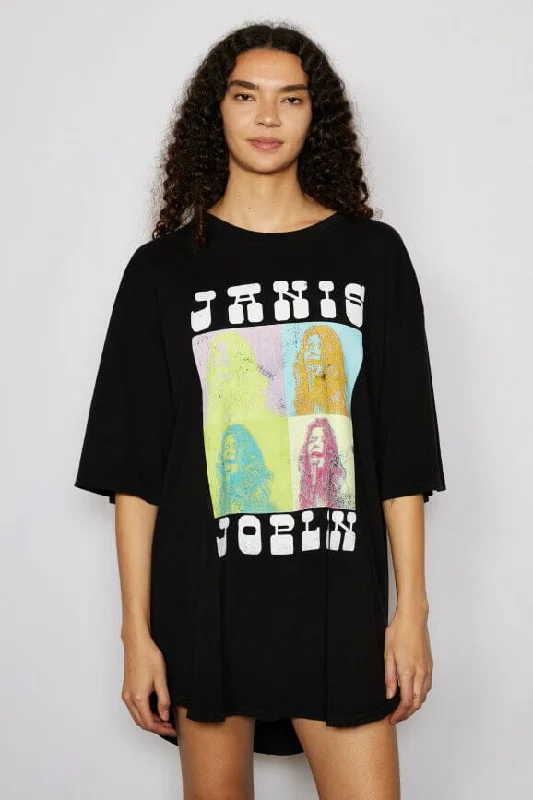 Janis Joplin Pop Art Tee Dress Tiered unclassified dresses