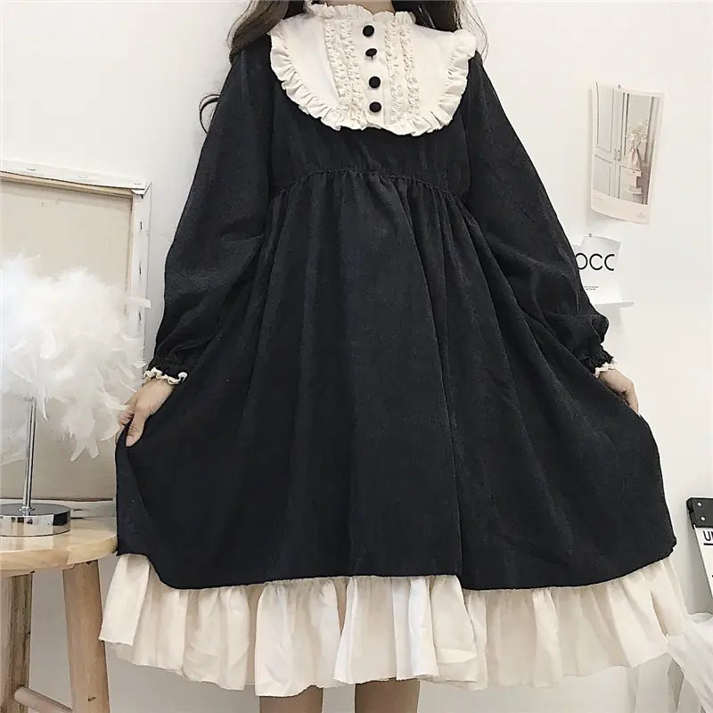 Japanese Style Autumn High Waist Dresses Graduation unclassified dresses